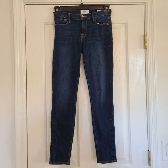 Frame Le Skinny de Jeanne Snap Ankle Hem Jeans Size 25 - Picture 2 of 10
